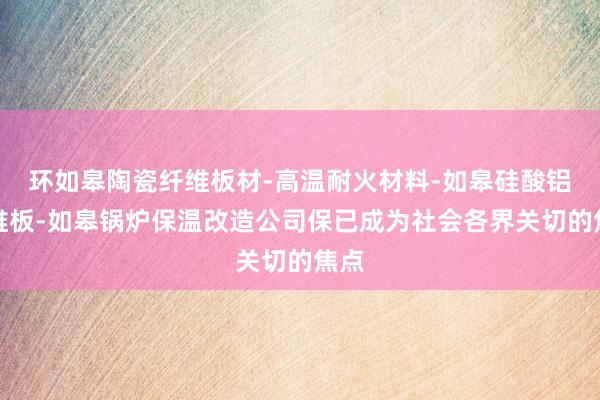 环如皋陶瓷纤维板材-高温耐火材料-如皋硅酸铝纤维板-如皋锅炉保温改造公司保已成为社会各界关切的焦点